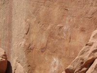 Petroglyphs and Pictographs - snake, hands, man and duck